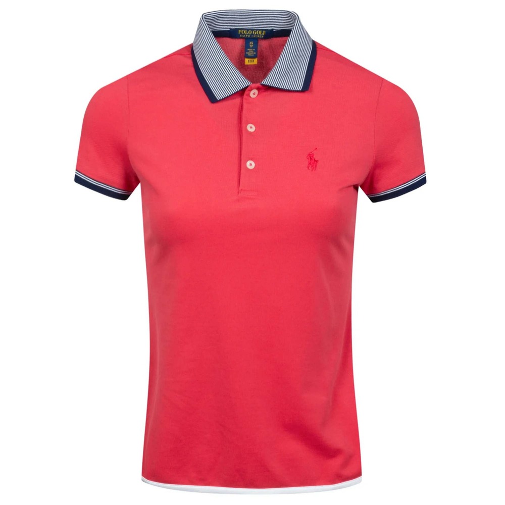 Polo Golf‎ Ralph Lauren Polo Shirt Womens XS Pink Striped Collar Short Sleeve